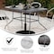 Flash Furniture Tory 27.5-in x 47.25-in Patio Table w/Tempered Glass Top w/Umbrella Hole and Steel Tube Frame, Slvr FV-FRB7-120-7W-SV-GG - alternate 8